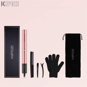 KIPOZI V7, plancha de pelo de lujo de oro rosa, plancha rizadora plana para diferentes estilos de cabello, herramienta de peinado de salón 220602