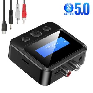 Kit Bluetooth 5.0 Récepteur audio récepteur LCD Affichage RCA 3.5 mm AUSB Adaptateur sans fil stéréo USB AUX pour les écouteurs TV de voiture PC