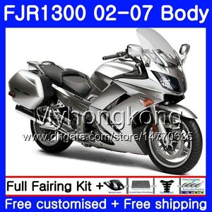 Kit para YAMAHA FJR1300A 2001 2002 2003 2004 2005 2006 2007 2AAHM.35 FJR 1300 Top plateado brillante FJR-1300 FJR1300 01 02 03 04 05 06 07 Carenados