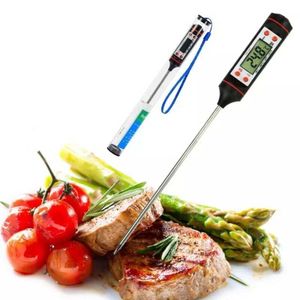 200pcs Kitchen Digital BBQ Food Thermometer Meat Cake Candy Fry Grill Dinning Home Cooking Probe Thermometer Gauge Oven