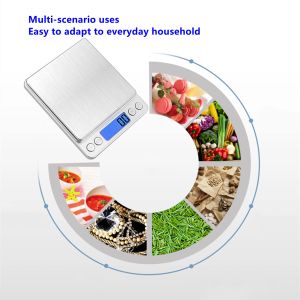 Kitchen Digital Scale Jewelry Food Weight for Gram Oz with LCD Display Tare 3000g/0.1g