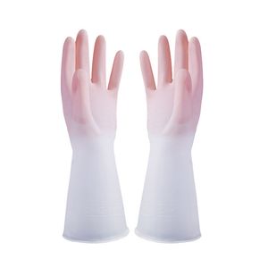 Guantes para lavar platos de cocina, resistentes al agua, de goma, limpios, duraderos, para lavar platos, ropa, guantes de limpieza, tareas domésticas, guante HY0443