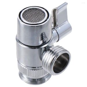 Robinets de cuisine robinets en laiton divertisseur valve argent m22 x m24 séparateur dans le lavabo pour le tuyau de salle de bain attachement