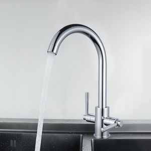 Grifos de cocina Grifo clásico Montado en cubierta Cobre Tocador Lavabo Grifo Doble manija Mezclador de agua y frío Lavabo de baño