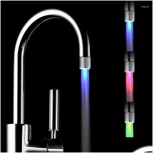 Grifos de cocina Temperatura LED Sensible de baño Tapón de ducha de grifo bouceto Cambio de cabezal Cambio de sensor de accesorio de accesorio para el hogar Delive Dhtxr