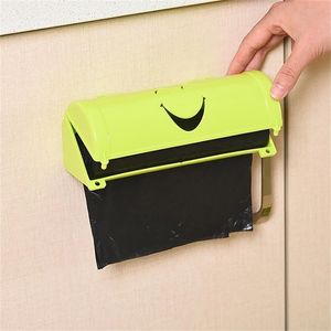 Bolsas de basura de cocina Organizador Caja de almacenamiento montada en la pared Plástico multiusos ecológico YB090M87 210922