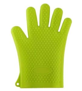 Porte-gants chauffants de cuisine, 5 doigts, antidérapants, pour Barbecue, gants résistants, Pot, outils de cuisine, BBQ, cuisson, isolation, cuisson