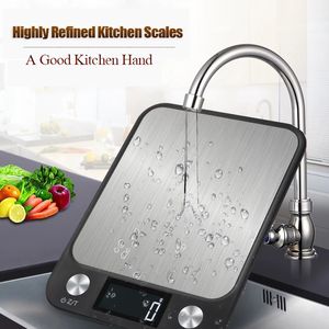 Kitchen Scale 15Kg/1g Weighing Food Coffee Balance Smart Electronic Digital Scales Stainless Steel Design for Cooking and Baking