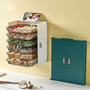 Almacenamiento de cocina, soporte para placa de preparación de 6 capas, montaje en pared, bandejas plegables para platos de cocina, estante, artículos novedosos, organizador, accesorios