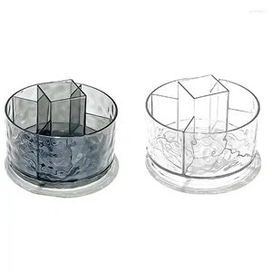 Soporte para brochas de maquillaje, almacenamiento de cocina, organizador giratorio de 360 °, 5 ranuras, taza para brochas de maquillaje para cosméticos