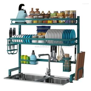 Étagère de rangement en métal pour la cuisine, organisateur de séchage de la vaisselle sur l'évier, support d'ustensiles de comptoir, roulement solide