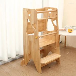 Banc d'escalade Montessori pour enfants, rangement de cuisine, avec Protection antidérapante, tour d'apprentissage américaine à hauteur réglable