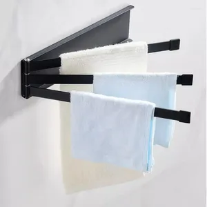 Almacenamiento de cocina estante de toallas giratorias montadas en la pared 3 varillas barra de hierro forjado de hierro forjado blanco blanco para baño