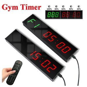 Temporizadores de cocina LED Pantalla grande Temporizador de gimnasio 1.5 pulgadas Entrenamiento digital Estudiar Cuenta regresiva / ascendente Reloj despertador Control remoto Cronómetro deportivo Reloj de pared 231216