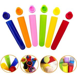 Herramientas de cocina Colorido Silicona Ice Pop Maker Molde Push Up Ices Cream Jelly Lolly Para Siliconas Moldes para paletas SN2595