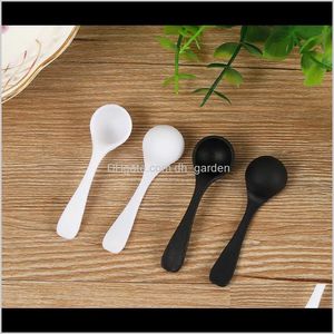 Utensilios de cocina, cocina, comedor, Bar, hogar, jardín, entrega directa, 2021, venta al por mayor, 1000 Uds., 0Dot5G, cuchara medidora de plástico, cucharas para polvo, negro y blanco