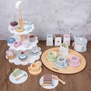 Cuisines Jouer Nourriture Bébé En Bois Pretend Sets Simulation Cake Ice Cream Kit Jeu Jouets En Bois Early Educational Cuisine Rôle Enfants Puzzle Cadeaux 221123