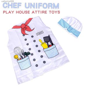 Cocinas Juego de comida Uniforme de chef Juguetes de cocina Utensilios de cocina Juego de suministros de cocina para niños Herramientas para hornear Juguetes de cumpleaños de Navidad para ChiL231026