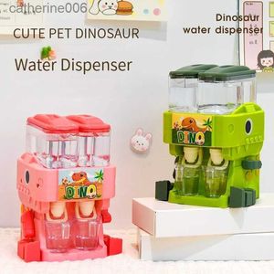 Cuisines Jouer Alimentaire Distributeur d'eau Double Dinosaure pour Enfants Jouet Mignon Rose Bleu Distributeur de Jus d'eau Froide/Chaude Simulation Jouet de Cuisine Jouer HomeL231026