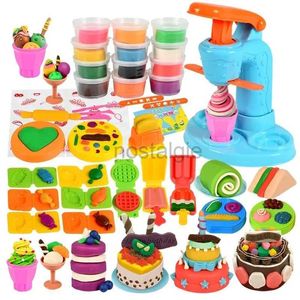 Kitchens juega comida colorida plastilina fabricando juguetes creativos de bricolaje herramienta de molde hecho a mano helado fideos máquina para niños juguetes caseros regalos de arcilla de color 2443