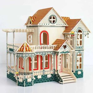 Playes de cocinas Muebles de madera en miniatura de madera para muñecas Diy Mani, Mini Doll House Feat Play Puzzles For Children Girls Gifts 2443