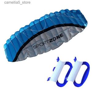 Accessoires de cerf-volant Livraison gratuite 2.5m double ligne cascadeur puissance cerf-volant doux cerf-volant Parafoil kitesurf mouche jouets de plein air amusant sport plage cerfs-volants vents cerfs-volants Q231104