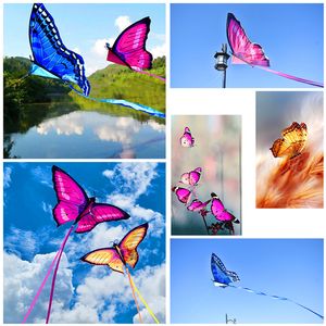 Kite Accessories butterfly kites flying toys for children kite line nylon kites factory professional wind kites parachute windsurf 230706