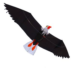 Accessoires de cerf-volant Outdoor Fun Sports 2m Haute Qualité 3D Eagle Kite Avec Poignée Et Ligne De 30m Contrôle Facile Bon Vol 230706