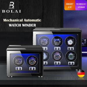 Kits Reloj automático Winder Top Top Mechanical Watch Mechan Box con modos superiores ajustables Caja de accesorios de almacenamiento de relojes de madera