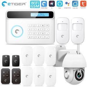 Kits Etiger S4 Plus Tuya Smart WiFi/GSM détecteur de mouvement de sécurité maison système de sécurité domestique intelligent avec caméra extérieure