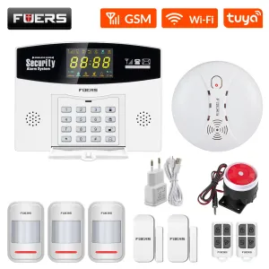 Kits Fuers W210 PIR Motion Detector Smart Alarm System Kit WiFi Alarm Wireless Home Security Motion Color Color LCD Affichage