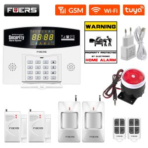 Kits Fuers W210 Tuya Smart Alarm System Pir Motion Détecteur WiFi Alarme Sentille de mouvement de sécurité à domicile sans fil avec écran LCD couleur
