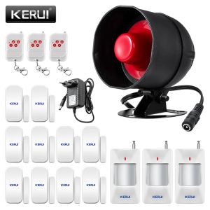 Kits Kerui 110db Horn Siren Security Alarm System 433MHz Wireless Home Office magasin
