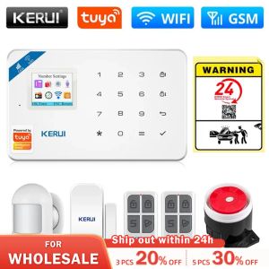 Kits Kerui Tuya Smart WiFi GSM Security Alarm System Fonctionne avec Alexa Home Mode Motion Detector Smoke Door Window Sensor application