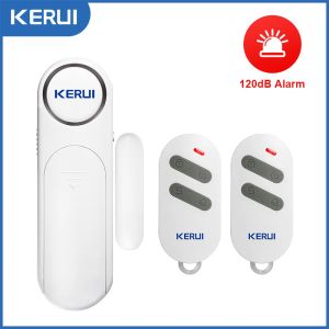 Kits Kerui Alarma de sensor de puertas inalámbricas/ventanas 300ft 120dB Control remoto inteligente para niños Seguridad del hogar Seguridad del hogar