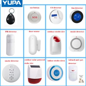 Kits Tuya Smart Home Alarm System Porte Pir sirène Smoke Gas Mot de passe de mot de passe Capteur de clavier pour la sécurité WiFi WiFi GSM SMS SYSTÈME D'ALARME INFRARE