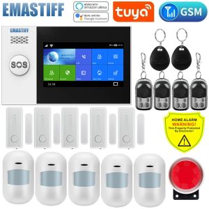 Kits W4B PG109 Smart Tuya Alarm System 4,3 pouces écran WiFi GSM FALLER SÉCURITÉ HOME AVEC LA TEMPÉRATURE ET HUMIDITÉ FONCTIONNEMENT