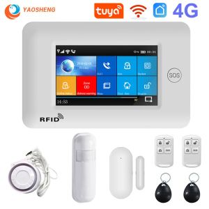 Kits Yaoshing PG106 4G GSM WiFi GPRS Wireless 433MHz Smart Home Security Alarm Systems APP Remote Contrôle pour le système Android iOS