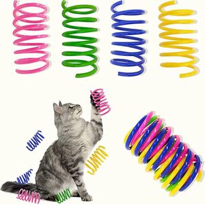 Muelles en espiral para gatitos, juguetes para gatos, calibre interactivo, juguete de resorte para gatos, muelles coloridos, juguetes para mascotas, productos para mascotas