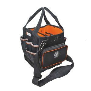 Klein Tools 5541610-14 Sac avec bandoulière doté de 40 poches pour le rangement des outils et intérieur orange