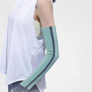 Genouillères 1 paire Ice Silk Sunscreen Sleeves Arm Guards Cover Uv Protection Cool And Breathable