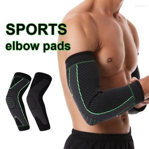 Genouillères 1pc Compression Coude Support Élastique Brace Basketball Volleyball Tennis Fitness Protecteur Bras Manches Pour Hommes Femmes