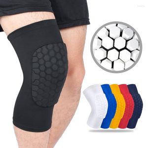 Knee Pads 1pcs Honeycomb EVA Padded Crashproof Leg Sleeve Compression Braces Youth & Adult Basketball Volleyball Football