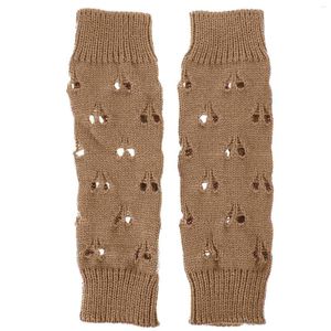 Genouillères Demi Doigt Bras Manches Filles Gants Chauds Pour Femmes Mitaines Par Temps Froid Dames Crochet Randonnée En Plein Air Fil Femme Sans Doigts