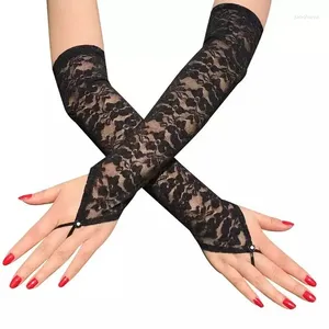 Genouillères longues gants de mariage à la mode et Sexy en Europe amérique brillant diamant crochet doigt vêtements accessoires