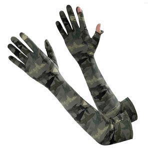 Rodilleras Mangas para cubrir brazos para hombres Protección solar UV Brazo Sombra refrescante con manoplas Seda helada UPF 50