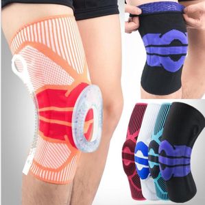 genouillère Basket-ball genouillère Compression genou soutien ressort Pad basket-ball tricoté Compression élastique genou manches sport Soccer6693773