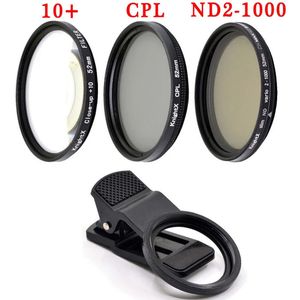 Knightx Professional Phone Camera Macro Lens CPL Star Variable Nd Filter Tous les smartphones 37 mm 49 mm 52 mm 55 mm 58 mm Colse Up 240327