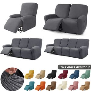 Sofa inclinable en tricoté Cover les couvertures de protection élastique à la chair de déchaignement élastique de Relax Lounge Home Pet Antiscratch 1234 Seater 240325