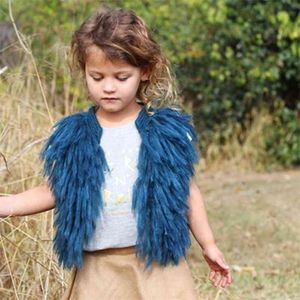 Glands tricotés gilet enfants filles vestes pull enfant en bas âge bébé fille vêtements d'extérieur gilet manteaux 1-5 ans vêtements de mode 210521